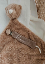 Attache tétine - Gaze de coton - Brun