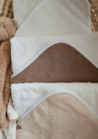 Capes de Bain - Gaze de coton - Brun