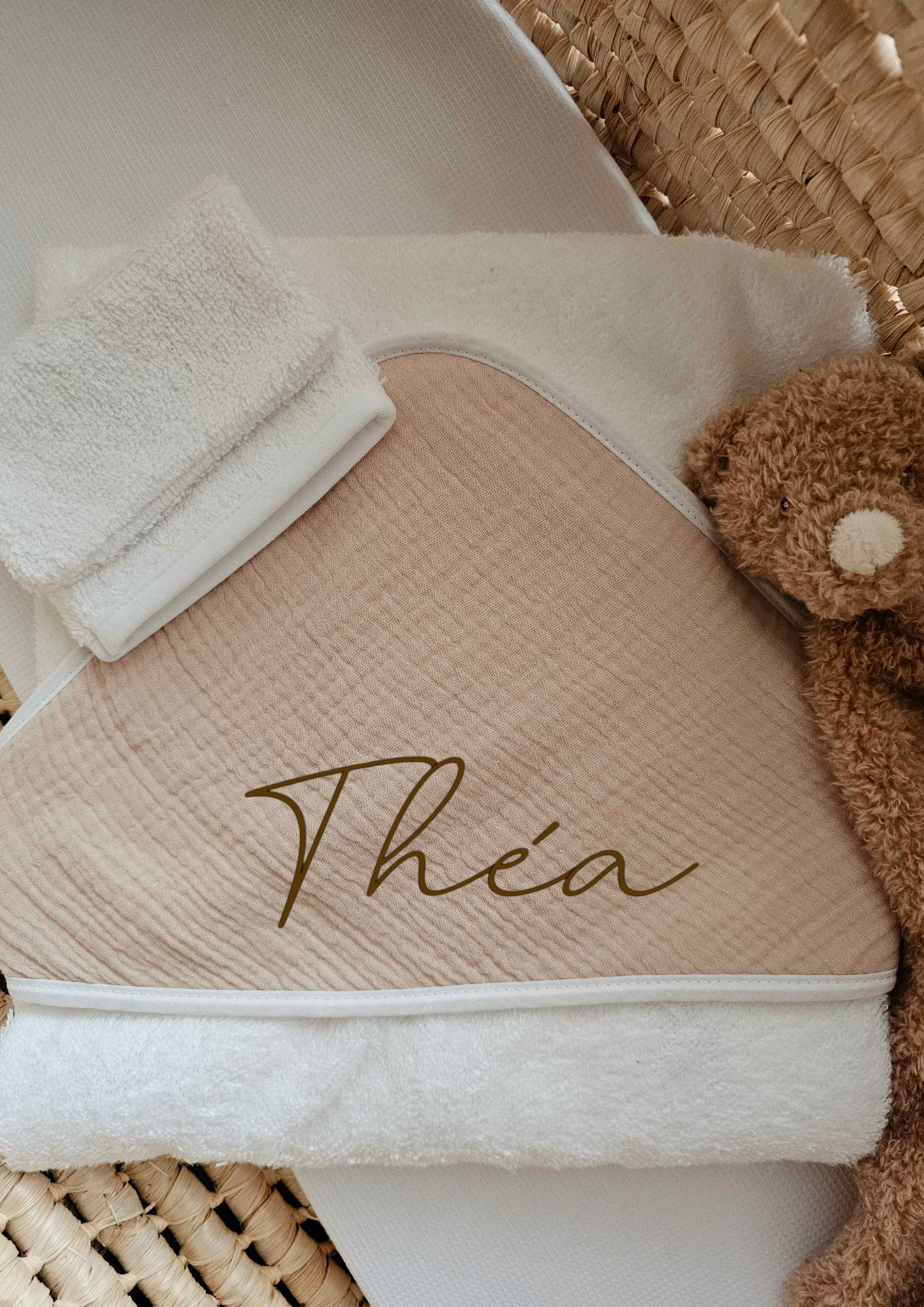 Capes de Bain - Gaze de coton - Beige