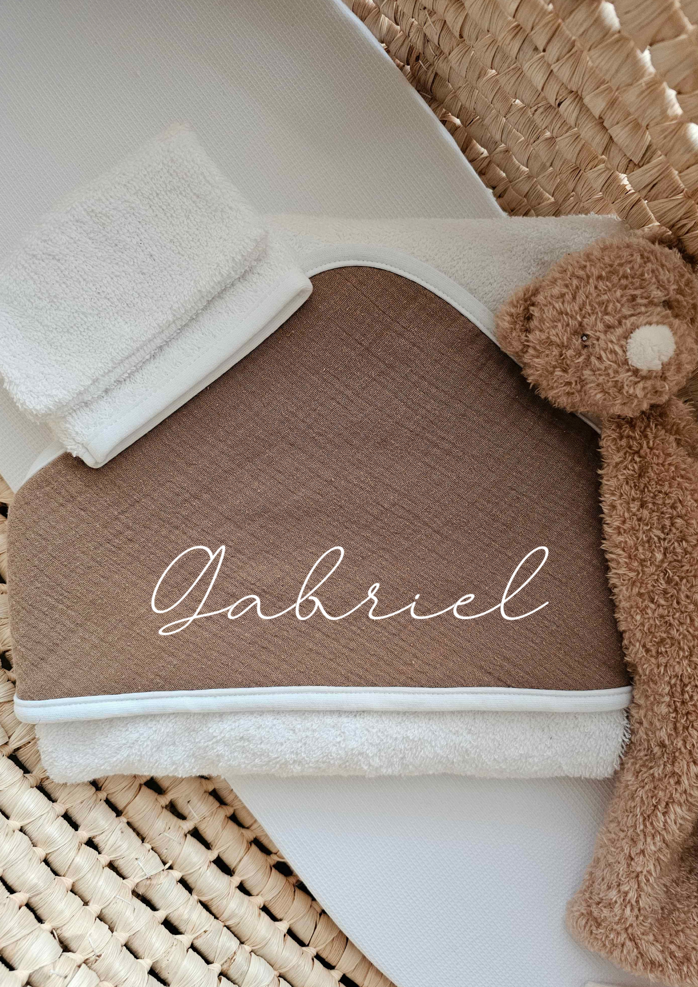 Capes de Bain - Gaze de coton - Brun