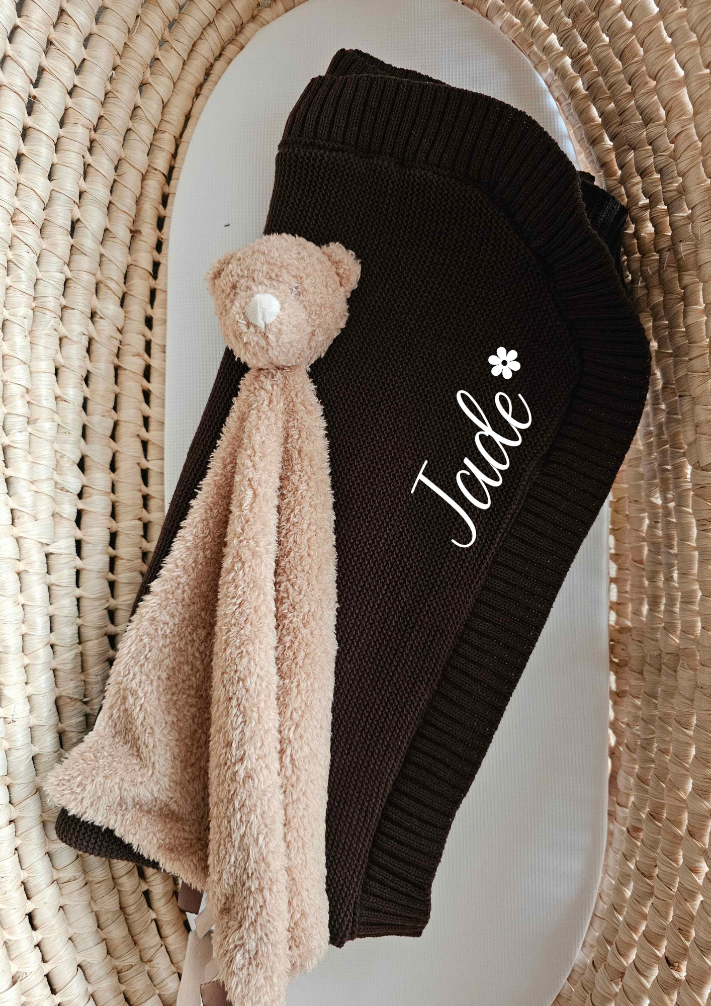 Couverture - Maille - Brun