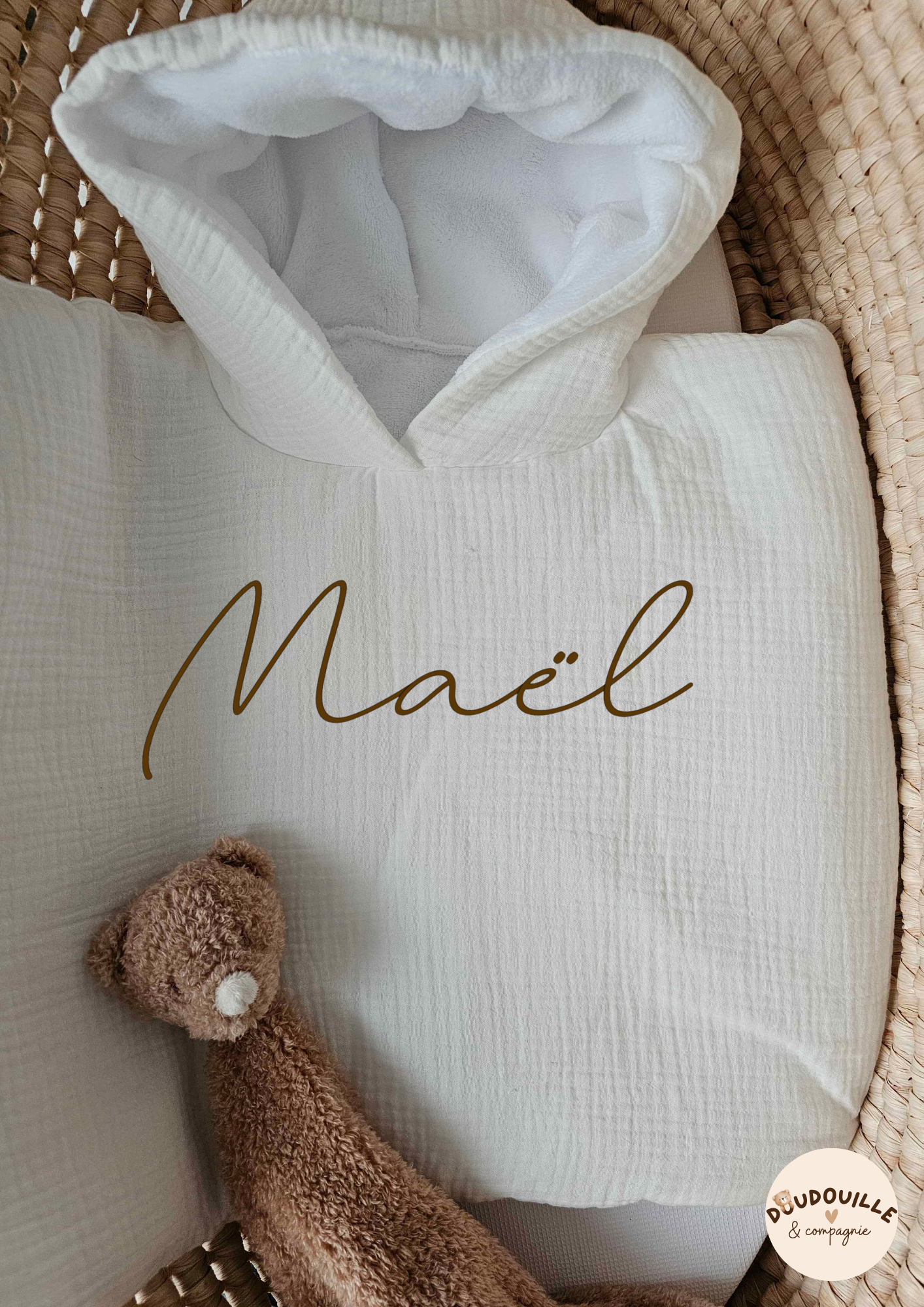 Poncho Promenade - Blanc - Grand Prénom