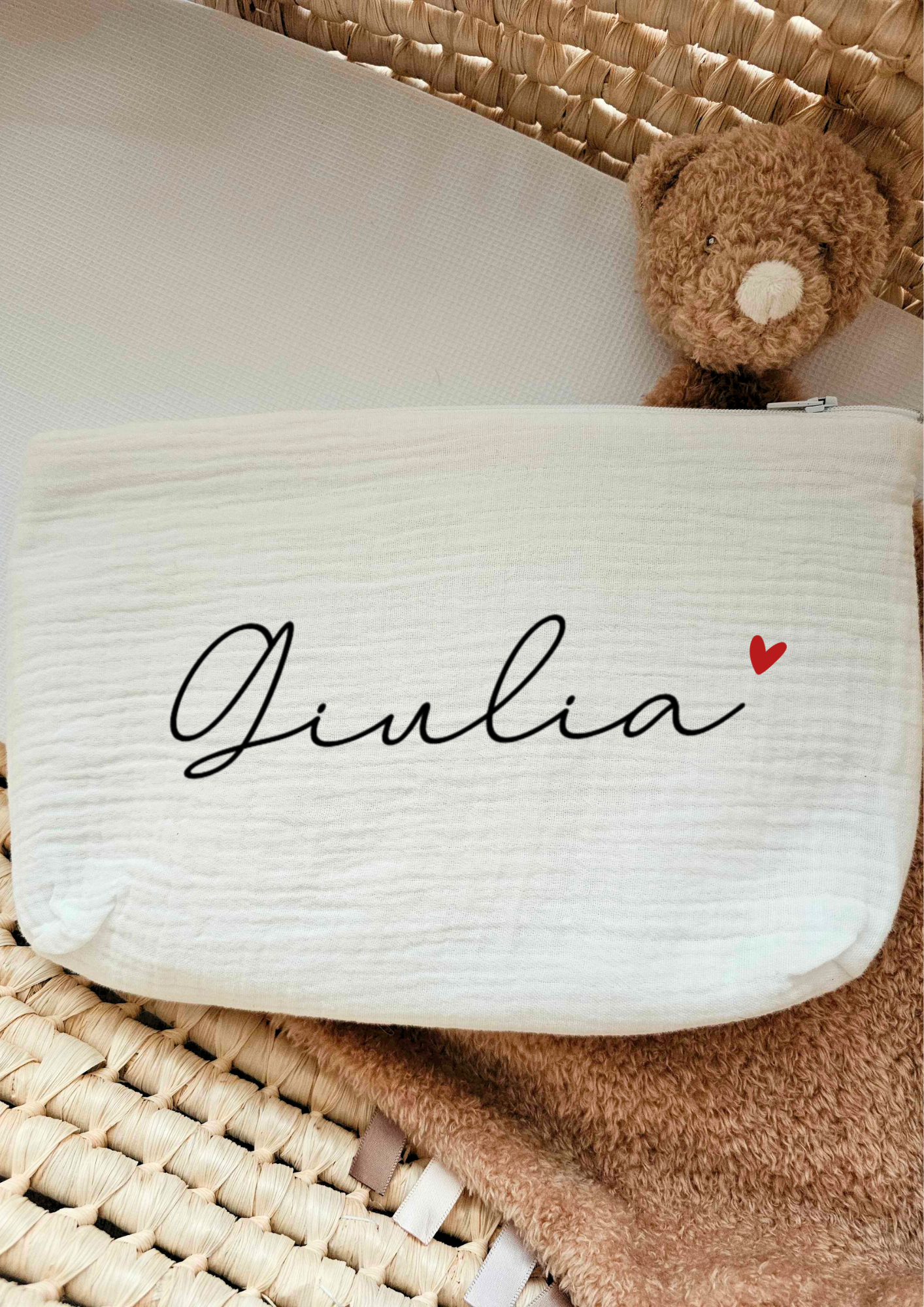 Trousse de toilette - Blanc - Prénom