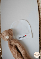 Bonnet - Blanc - Coton - Amour