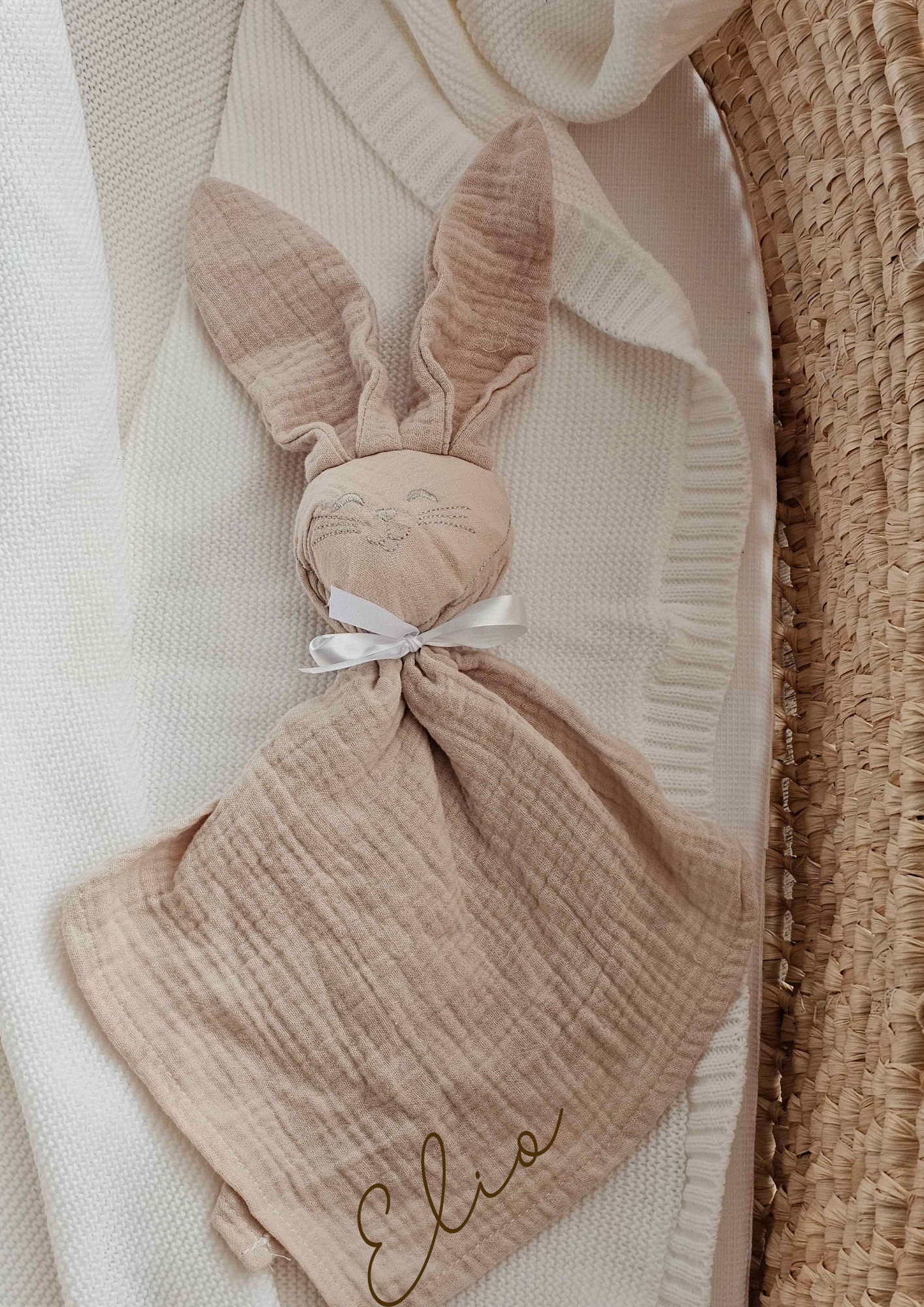 Doudou Lapin - Beige - Prénom