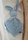 Doudou Lapin - Bleu - Prénom