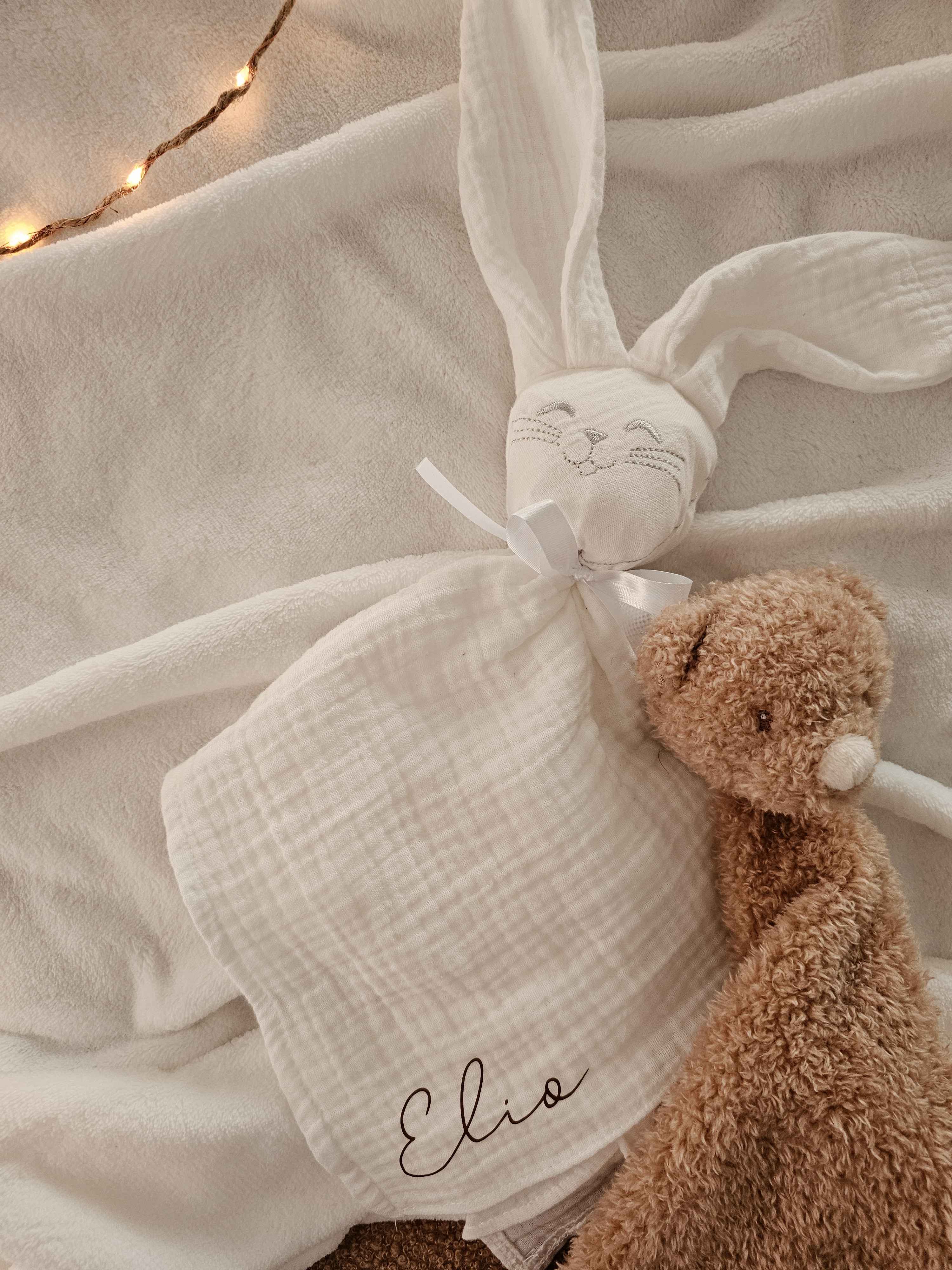 Doudou Lapin - Blanc - Prénom