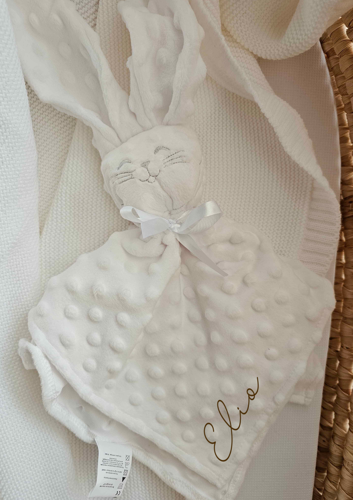 Doudou Minky - Blanc - Prenom